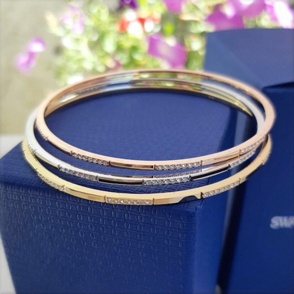 SWAROVSKI Crystal Cubist Bangle Set - Picture 4 of 7